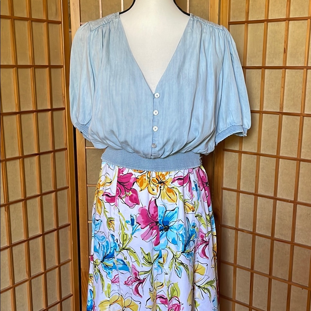 DKNY Blouse Light Washed Blue Blouse